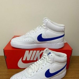 Nike court vision mids (high tops) royal blue